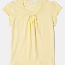 Jockey Girls Super Combed Cotton Solid Relaxed Fit V Neck Short Sleeve T-shirt - RG01-picture-36