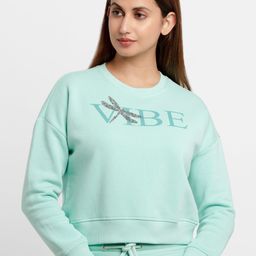 Status Quo Women Sea Green Sweatshirt-picture-37
