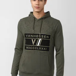 Van Heusen Sport Men Green Printed Hooded Sweatshirt-picture-28
