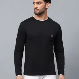 Fasha Men Solid Round Neck Cotton T-shirt-picture-14