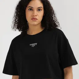 Tommy Hilfiger Women Colourblocked Monochrome T-shirt-picture-26
