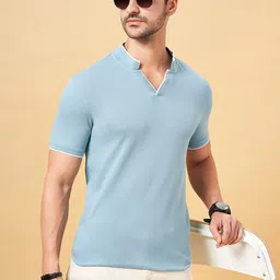 BYFORD by Pantaloons Mandarin Collar Slim Fit T-shirt-image-16