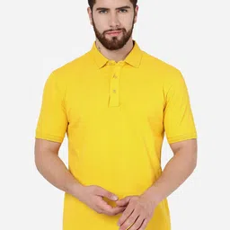 JADE BLUE Men Yellow Polo Collar Slim Fit T-shirt-picture-13