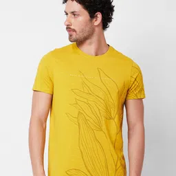 SPYKAR Graphic Printed Cotton Slim Fit T-shirt image 1