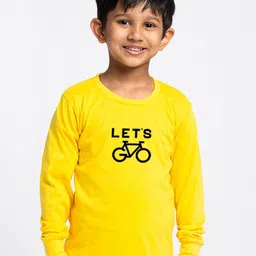 Friskers Boys Yellow Typography Printed Raw Edge Slim Fit T-shirt-picture-23