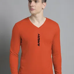 FBAR Typography Printed V-Neck Cotton Regular T-shirt-picture-11