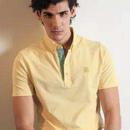 RARE RABBIT Men Herval Polo Collar Slim Fit Cotton T-Shirt-picture-45