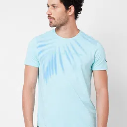 SPYKAR Typography Printed Round Neck Cotton Slim Fit T-shirt image 1