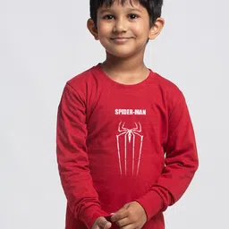 Friskers Boys Maroon Typography Printed Pockets Slim Fit T-shirt-picture-58
