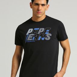 Pepe Jeans Round Neck Printed Pure Cotton Slim Fit T-shirt-picture-22