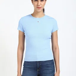 Tommy Hilfiger Women Applique Slim Fit T-shirt-picture-42
