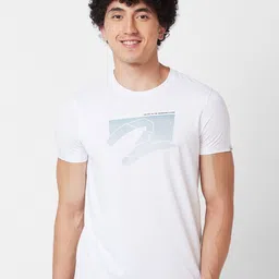 SPYKAR Round Neck Short Sleeves Typography Printed Slim Fit Cotton T-shirt-picture-28