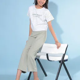 Crimsoune Club Girls Typography Printed Slim Fit T-shirt-image-56