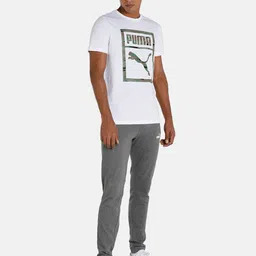 Puma Men White Camo Box Printed Slim Fit T-shirt-picture-32