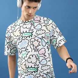 HIGHLANDER Unisex Abstract Printed Slim Fit T-shirt-picture-21