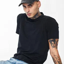 Snitch Men Solid Round Neck Cotton T-shirt-picture-33