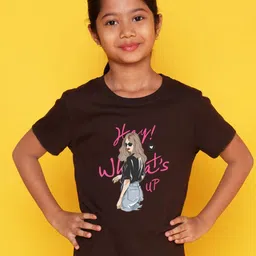 NUSYL Girls Graphic Printed Round Neck Casual T-shirt-picture-41