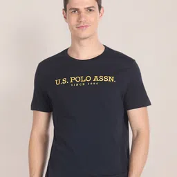 U.S. Polo Assn. Typography Printed Pure Cotton T-shirt-picture-48