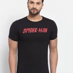 SPORTO Men Black Typography Spider-Man Printed T-shirt-picture-13