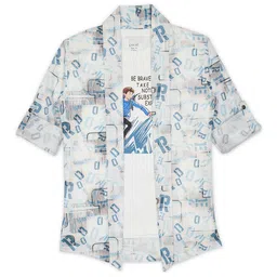 CAVIO Boys Graphic Printed Pure Cotton T-shirt With Shrug-picture-52