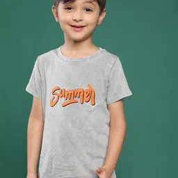 TALES & STORIES Boys Typography Printed Round Neck Cotton  T-shirt-picture-30