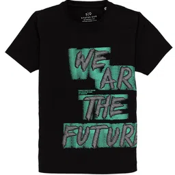 Status Quo Boys Typography Printed Round Neck Short Sleeves Cotton T-shirt image 1