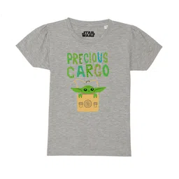 Star Wars by Wear Your Mind Girls Grey Typography Printed T-shirt-picture-44