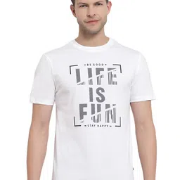 PROTEENS Men White Typography Printed T-shirt-picture-27