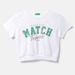 United Colors of Benetton Girls Typography Printed Cotton T-shirt-picture-11