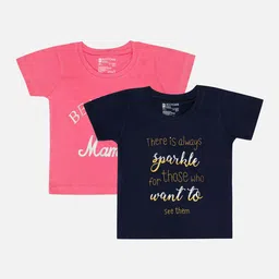 Bodycare Girls Typography Printed Cotton T-shirt image 1