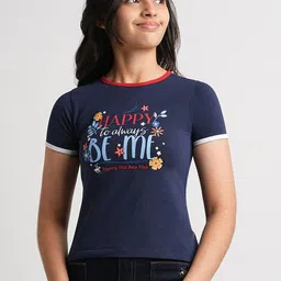 Beverly Hills Polo Club Girls Typography Printed Short Sleeves Casual T-shirt-picture-38