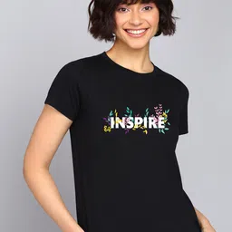 Adyavastram Typography Printed Round Neck Short Sleeves Cotton Regular T-shirt-image-98