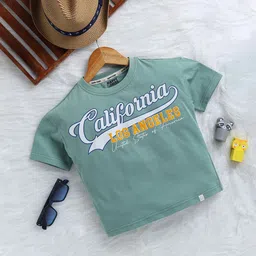 Happy Faces Boys Pure Cotton Typography Printed T-shirt-picture-17