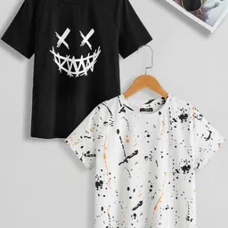 Dagcros Boys Pack Of 2 Graphic Printed Cotton T-shirt-picture-47