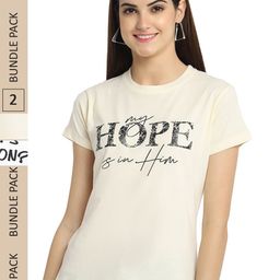 Fabflee Pack Of 2 Typography Printed Cotton T-shirt-picture-7
