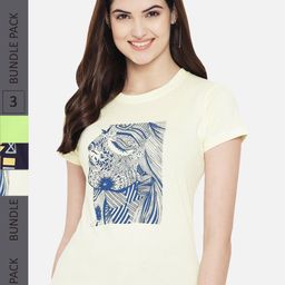 Fabflee Pack Of 3 Graphic Printed Cotton T-Shirt-picture-25