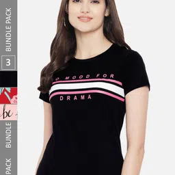 Fabflee Pack of 3 Printed Cotton T-shirts-picture-41