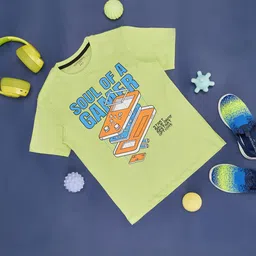 Pantaloons Junior Boys Typography Printed Cotton T-shirt-image-36