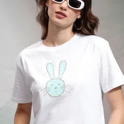 Tokyo Talkies Women Graphic Printed Round Neck Cotton T-shirt-image-53