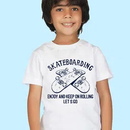 NUSYL Boys Typography Printed Cotton T-shirt-picture-56