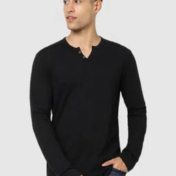 Celio Men Black Raw Edge T-shirt-picture-15
