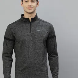JUMP USA Men Grey Melange High Neck Yoga T-shirt-picture-23