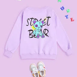 NUSYL Kids Graphic Printed Oversized Fleece Sweatshirt-picture-35