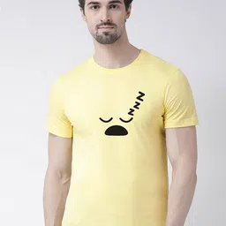 Friskers Men Yellow & blond Printed Applique T-shirt-picture-15