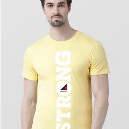 Friskers Men Yellow & transparent yellow Printed Raw Edge T-shirt-image-36
