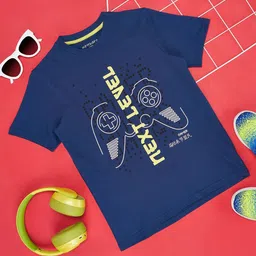 Pantaloons Junior Boys Typography Printed Round Neck Short Sleeves Cotton T-shirt-picture-22