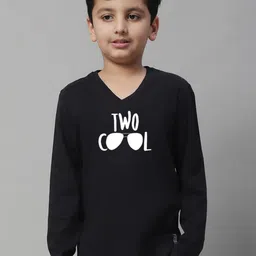 Friskers Boys Typography Printed V-Neck Bio Wash Casual T-shirt-picture-32