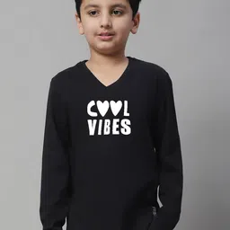 Friskers Boys Typography Printed V-Neck Pure Cotton T-shirt-picture-56