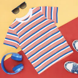 Pantaloons Junior Boys Striped Cotton T-shirt-picture-21