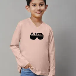Friskers Boys Coral Typography V-Neck Applique T-shirt-picture-28